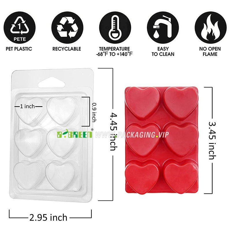 Best Custom candle wax melt containers Clamshell Packaging box 4