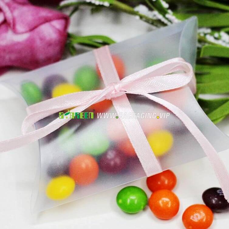 clear plastic pillow box for candy