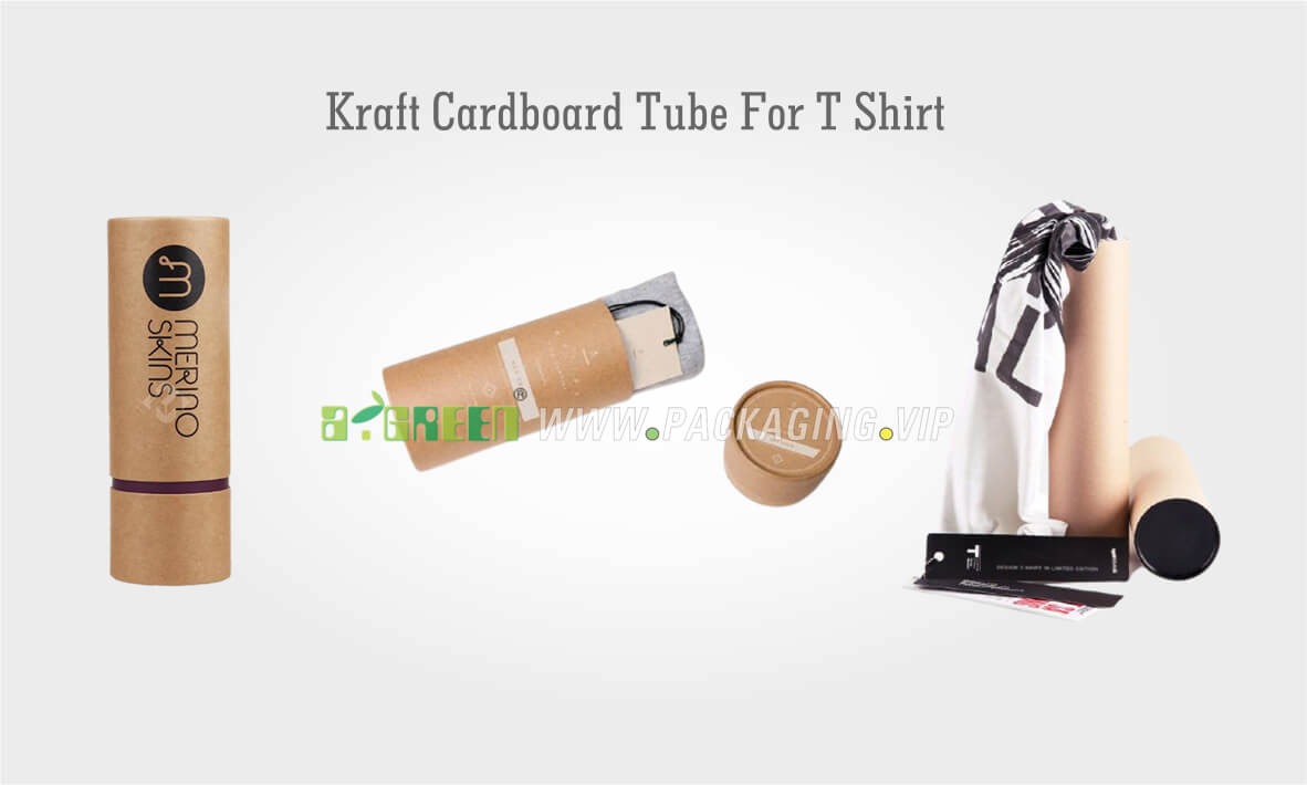 T shirt apparel packaging custom cardboard tube boxes 4