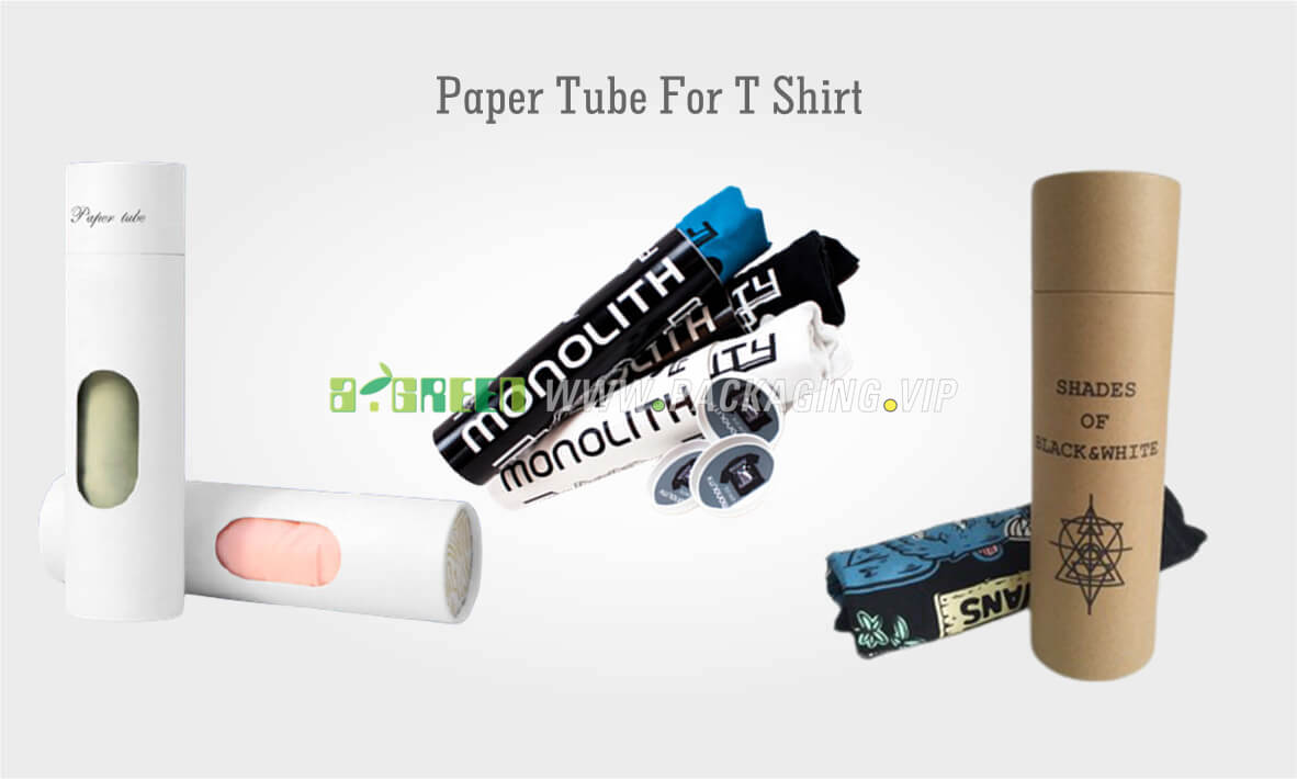 T shirt apparel packaging custom cardboard tube boxes 5