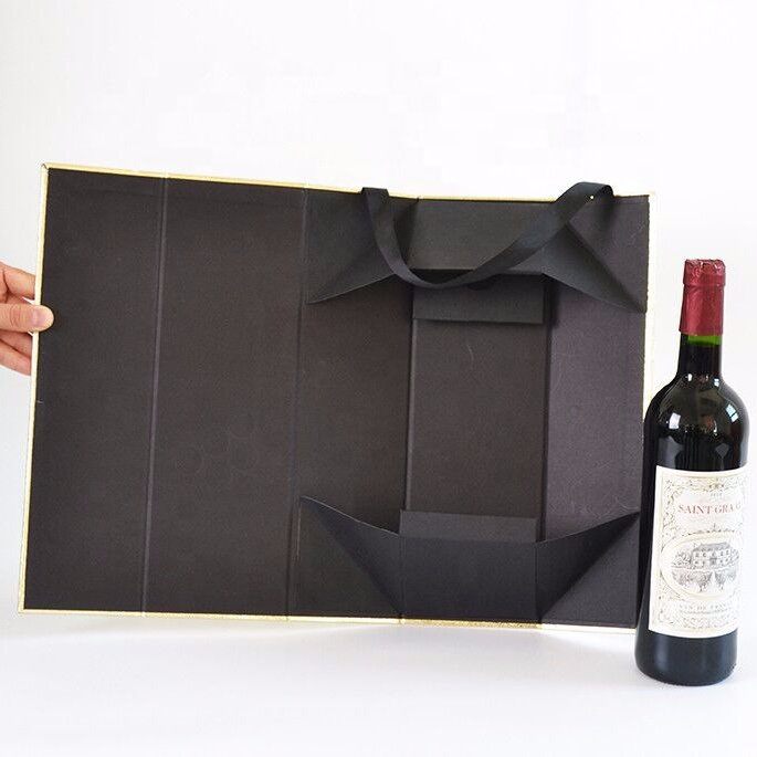 fold wine bottle gift box